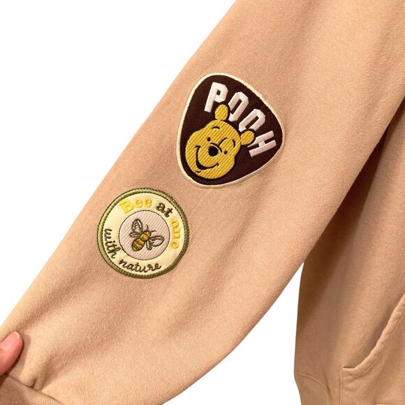 Disney's Winnie the Pooh Embroidered Patches Full-Zip Hoodie Size XXL - Picture 10 of 11